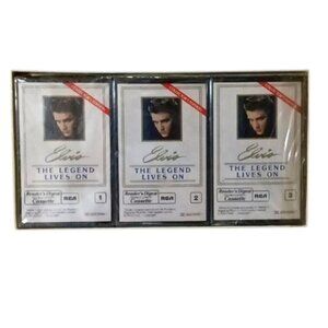 Elvis‎ Presley Elvis The Legend Lives On 3 Cassettes Readers Digest 1986 SEALED
